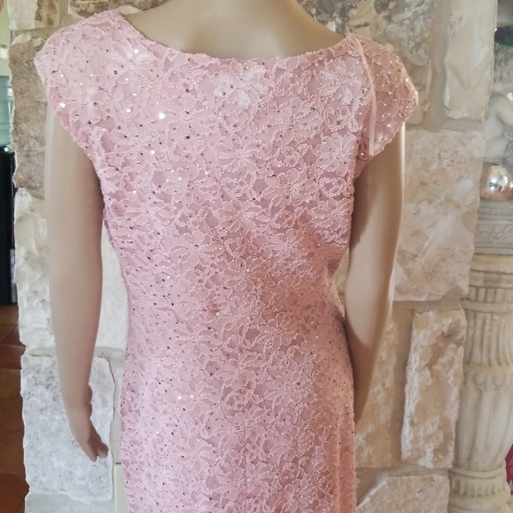 Beautiful Pink Lace & Sequin Dress - Picture 3 of 4